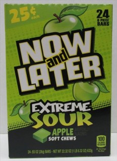 NOW & LATER $.25 SOUR APPLE CHE