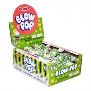CHARMS BLOW POP SOUR APPLE $.25