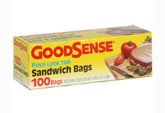 GOODSENSE SANDWICH BAGS 100CT