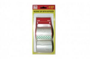 PACKING TAPE W/CUTTER 2PK