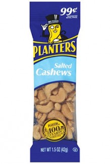 PLANTERS CASHEW SALTED TUBE