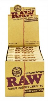 RAW GUMMED TIPS PERFORATED 24CT