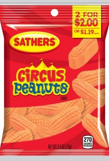 SATHERS 2/$2 CIRCUS PEANUTS 2.5OZ
