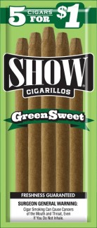 SHOW CIG GREEN SWEET  5/$1